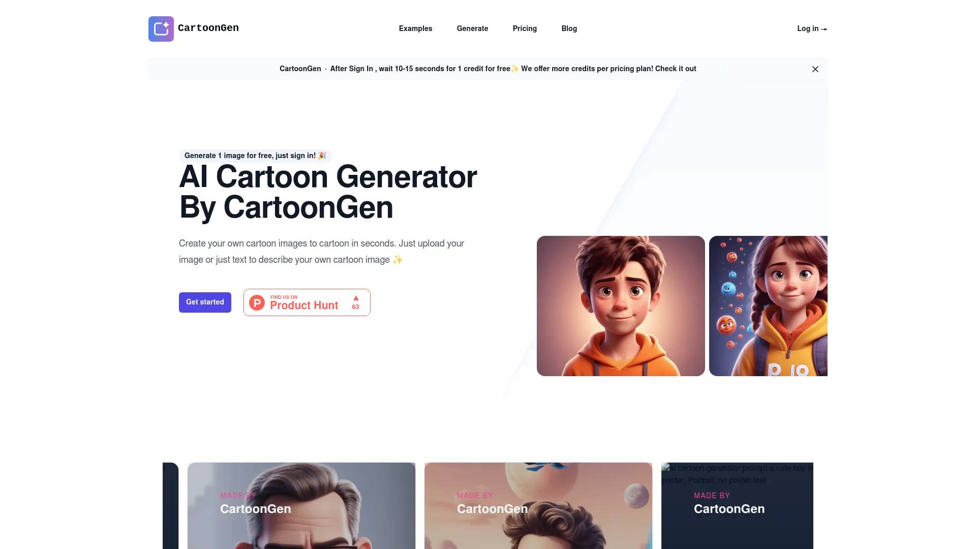 CartoonGen | AI Cartoon Generator screenshot